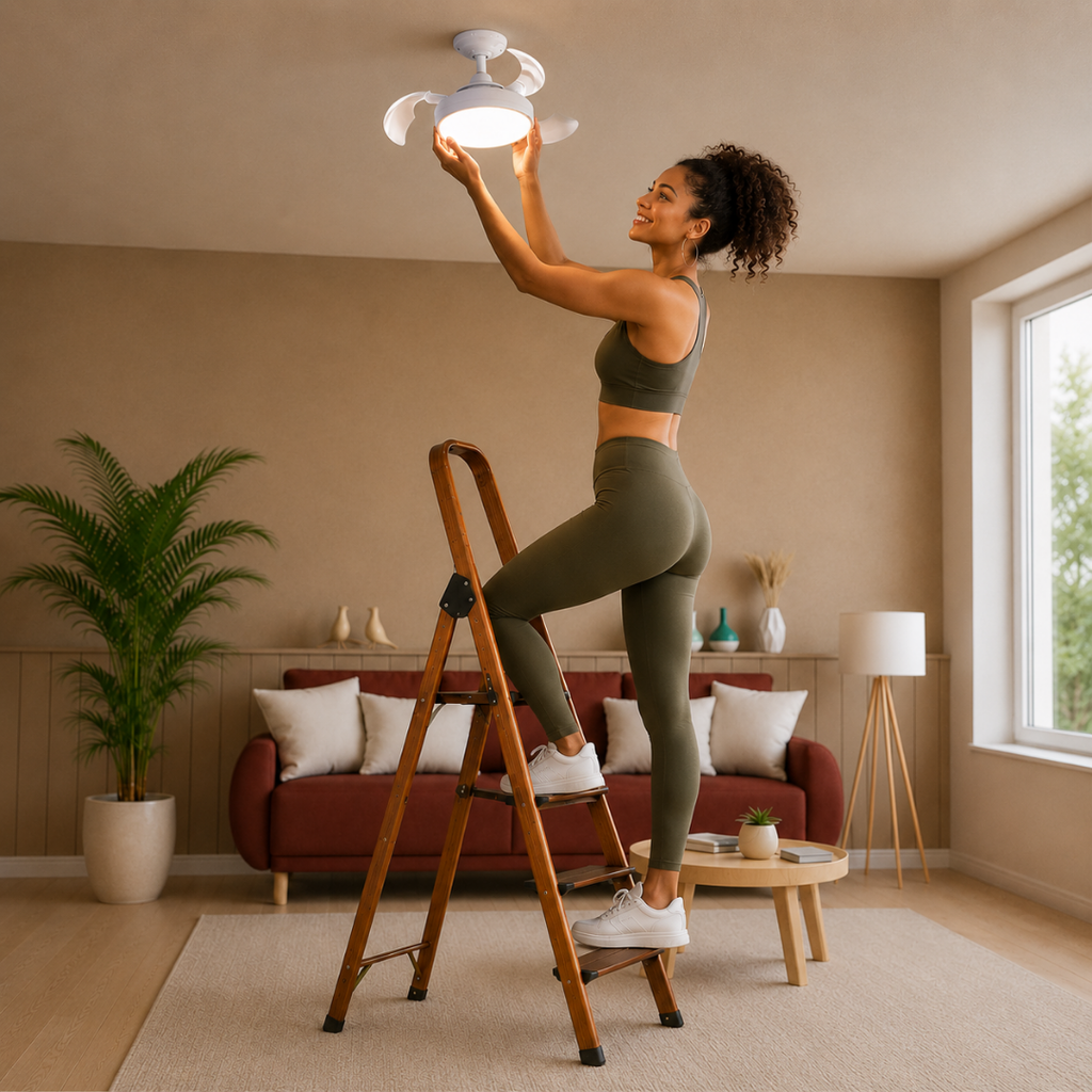 LumiFan™ | Bombillo LED con Ventilador de Techo