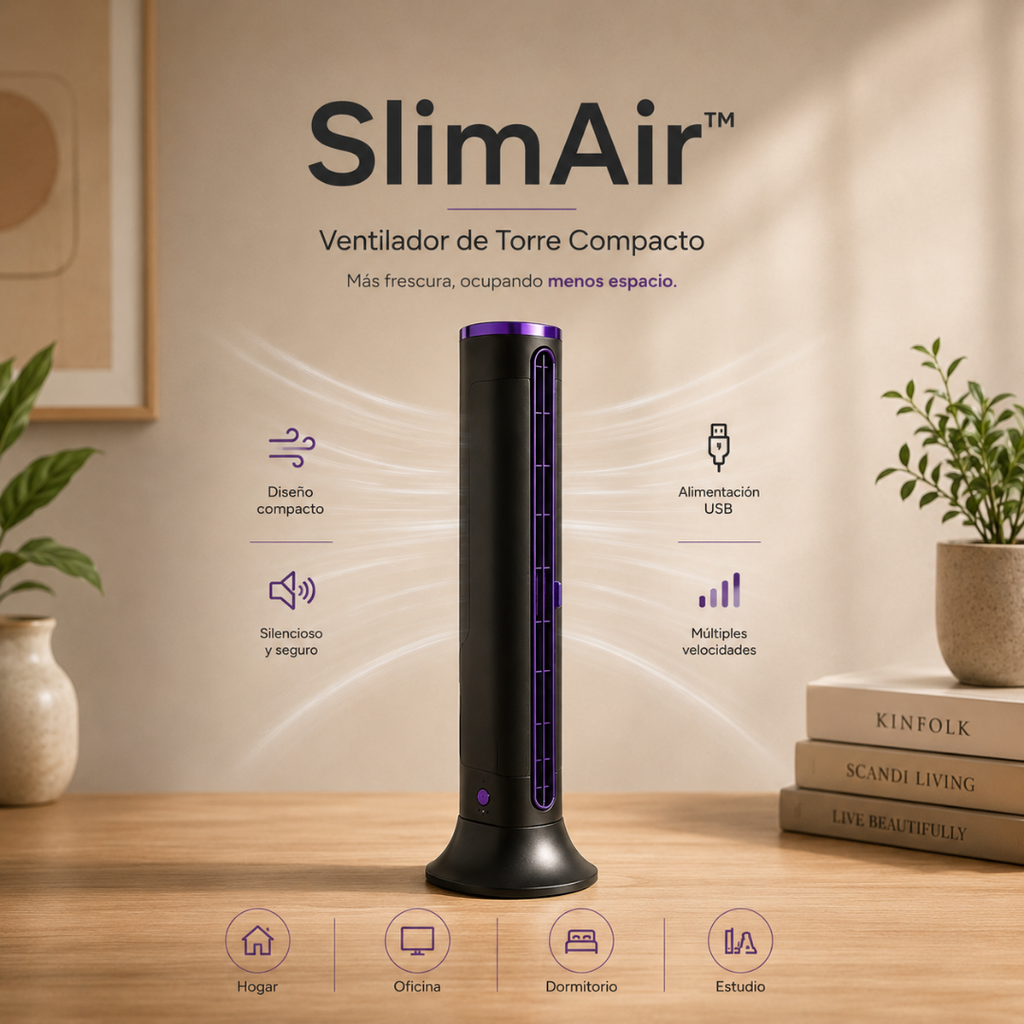 Slim Air™ | Mini ventilador tipo torre