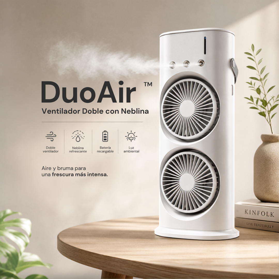 Duo Air™ | Ventilador Doble con Humidificador